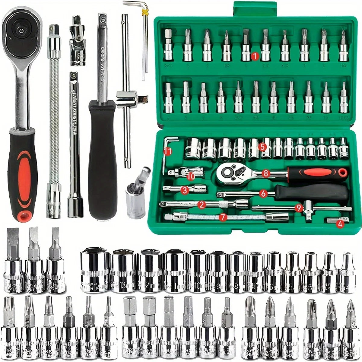 Kit com 46 Ferramentas Automotivas